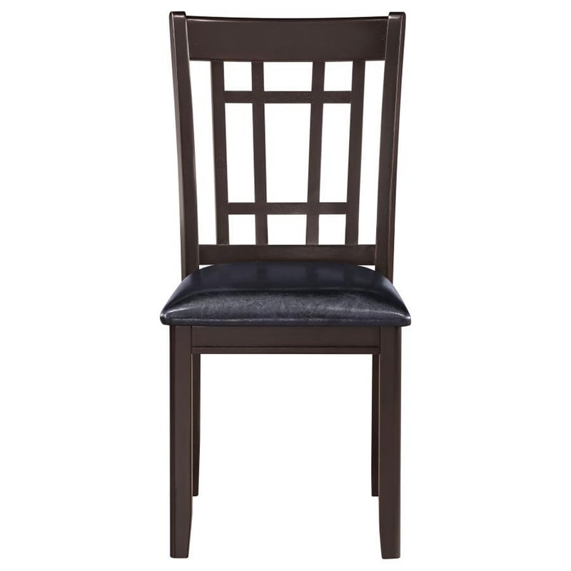 Pemberly Row 5 Piece Dining Set with 42 Inch Round Extendable Table in Espresso