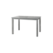 Pemberly Row 5pc Dining Table Set with 4 Cushioned Chairs in Beige Burlap & Gray