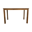 Pemberly Row 5pc Dining Table Set with 4 Padded Chairs in Beige Burlap and Brown
