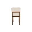 Pemberly Row 5pc Dining Table Set with 4 Padded Chairs in Beige Burlap and Brown