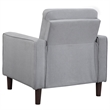 Pemberly Row 32 Inch Accent Chair with Grid Tufted Back and Track Arms in Gray