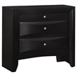 Pemberly Row 5 Pc Queen Bedroom Set with Bookcase Headboard and Storage in Black