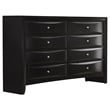 Pemberly Row 5 Pc Queen Bedroom Set with Bookcase Headboard and Storage in Black