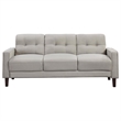 Pemberly Row 77 Inch Sofa with Grid Tufted Back and Track Arms in Beige