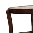 Pemberly Row 51 Inch Console Table with Oval Glass Top and Lower Shelf in Brown