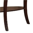 Pemberly Row 51 Inch Console Table with Oval Glass Top and Lower Shelf in Brown