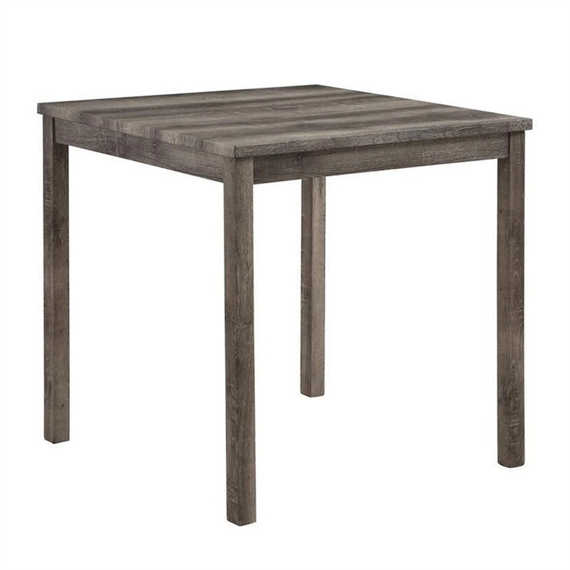 Pemberly Row 5Pc Counter Height Table Set w/ Saddle Seat Stools in Beige & Gray