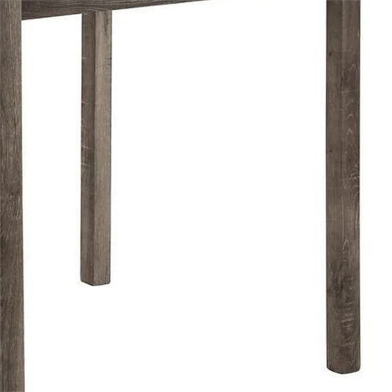Pemberly Row 5Pc Counter Height Table Set w/ Saddle Seat Stools in Beige & Gray