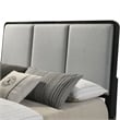 Pemberly Row Queen Bed with 3 Block Panel Headboard and Slim Legs in Gray