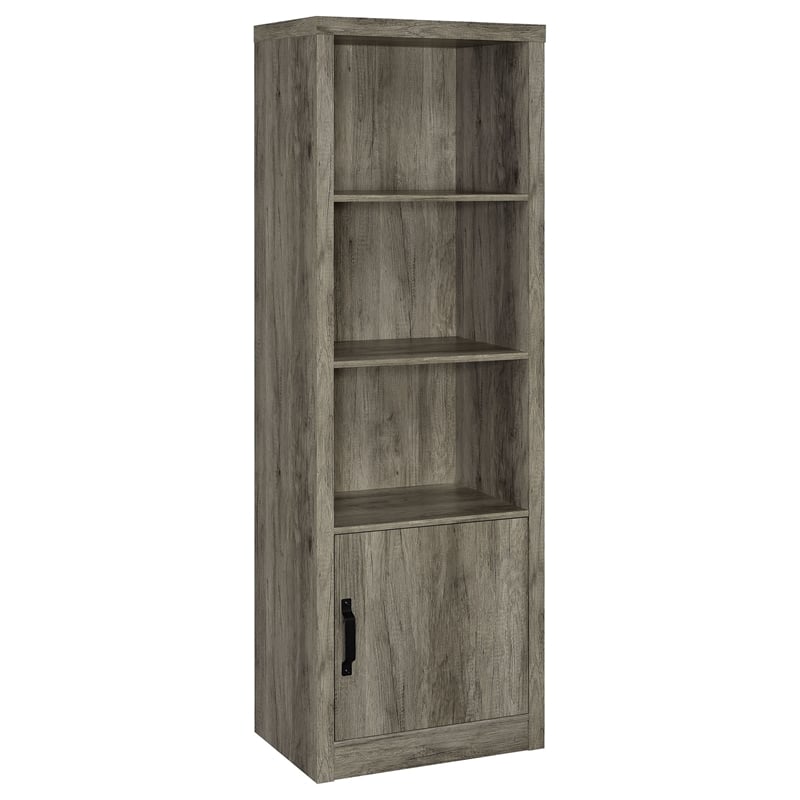 Pemberly Row TV Entertainment Console w/ 2 Media Towers & 8 Compartments in Gray