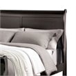 Pemberly Row Twin Sleigh Bed with Panel Headboard and Bracket Feet in Black