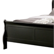 Pemberly Row Twin Sleigh Bed with Panel Headboard and Bracket Feet in Black
