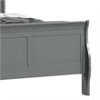 Pemberly Row Full Sleigh Bed with Panel Headboard and Bracket Feet in Light Gray