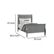 Pemberly Row Full Sleigh Bed with Panel Headboard and Bracket Feet in Light Gray
