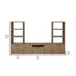 Pemberly Row TV Entertainment Console with 2 Media Towers & 4 Cabinets in Brown