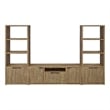 Pemberly Row TV Entertainment Console with 2 Media Towers & 4 Cabinets in Brown