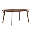 Pemberly Row 59 Inch Rectangular Dining Table with Angled Legs in Walnut Brown