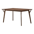 Pemberly Row 59 Inch Rectangular Dining Table with Angled Legs in Walnut Brown