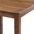 Pemberly Row 5 Piece Rubberwood Dining Set with Slat Back Chairs in Walnut Brown