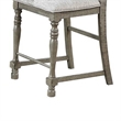 Pemberly Row Set of 2 Counter Height Chairs with Open Slat Back in Light Gray