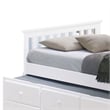 Pemberly Row Twin Captain Bed with Trundle and 3 Drawer Storage in White