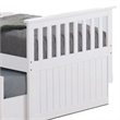 Pemberly Row Twin Captain Bed with Trundle and 3 Drawer Storage in White