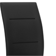 Pemberly Row Side Dining Chair Set of 2 with Curved Back in Black Faux Leather