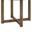 Pemberly Row 46 Inch Round Dining Table with Cross Base Legs in Walnut Brown