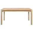 Pemberly Row 59 Inch Rectangular Dining Table with Sturdy Legs in White Washed