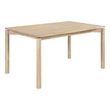 Pemberly Row 59 Inch Rectangular Dining Table with Sturdy Legs in White Washed