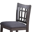 Pemberly Row Set of 2 Counter Height Chairs w/ Nailhead Trim & Open Back in Gray