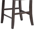 Pemberly Row Set of 2 Counter Height Chairs w/ Nailhead Trim & Open Back in Gray