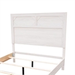 Pemberly Row Queen Bed with Carved High Headboard and Low Footboard in Whitewash