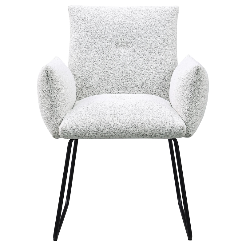 Pemberly Row 2Pc Dining Chairs with Ergonomic Design & Sled Base in Light Gray