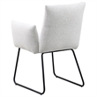 Pemberly Row 2Pc Dining Chairs with Ergonomic Design & Sled Base in Light Gray