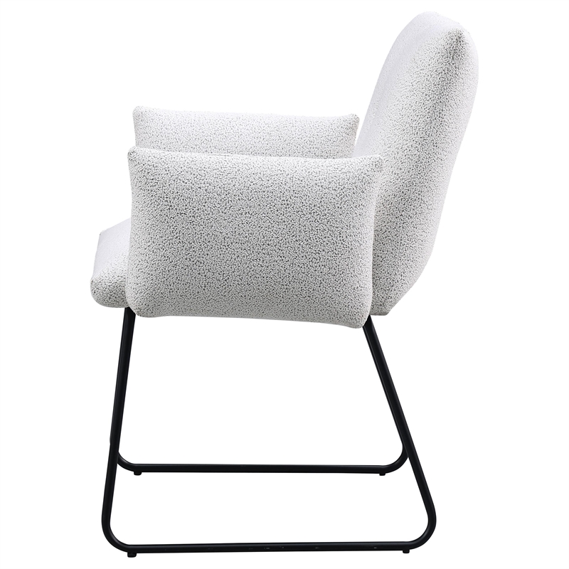 Pemberly Row 2Pc Dining Chairs with Ergonomic Design & Sled Base in Light Gray