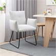 Pemberly Row 2Pc Dining Chairs with Ergonomic Design & Sled Base in Light Gray