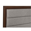 Pemberly Row Queen Bed w/ Channel Tufted Taupe Headboard & Low Footboard - Brown