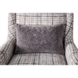 Pemberly Row Accent Club Chair w/ Accent Pillow & Pocket Coils in Black & White