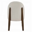 Pemberly Row Set of 2 Side Dining Chairs with Curved Back in White and Oak Brown