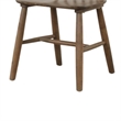 Pemberly Row Set of 2 Spindle Back Side Chairs with Molded Seat in Walnut Brown