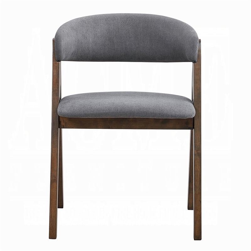Pemberly Row Set of 2 Side Dining Chairs w/ Faux Leather & Metal Frame in Black