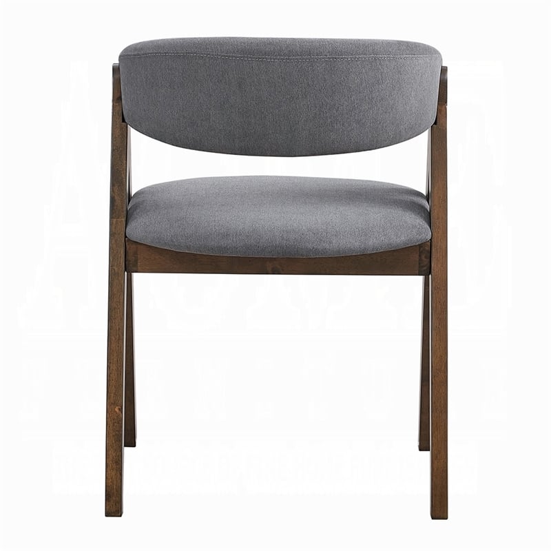 Pemberly Row Set of 2 Side Dining Chairs w/ Faux Leather & Metal Frame in Black