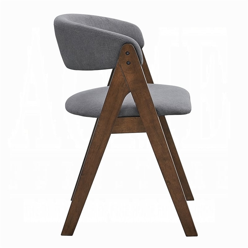 Pemberly Row Set of 2 Side Dining Chairs w/ Faux Leather & Metal Frame in Black