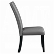 Pemberly Row Set of 2 Side Chairs w/ Gray Faux Leather & Nailhead Trim in Black
