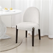 Pemberly Row Set of 2 Side Chairs w/ Beige Chenille Upholstery in Espresso Brown