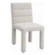 Pemberly Row Set of 2 Side Chairs with Tufted Backrest and Boucle Seat in White