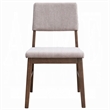 Pemberly Row 2Pc Side Chairs w/ Beige Corduroy Cushion & Cross Support in Walnut
