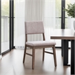 Pemberly Row 2Pc Side Chairs w/ Beige Corduroy Cushion & Cross Support in Walnut