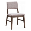 Pemberly Row 2Pc Side Chairs w/ Beige Corduroy Cushion & Cross Support in Walnut